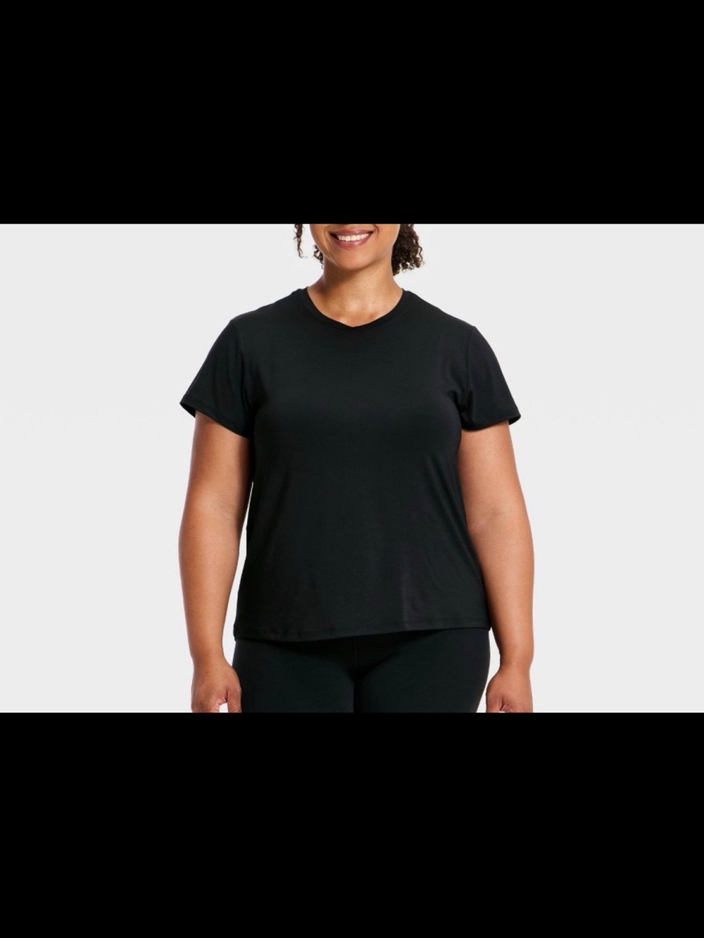Women's Classic Black Crewneck T-Shirt
